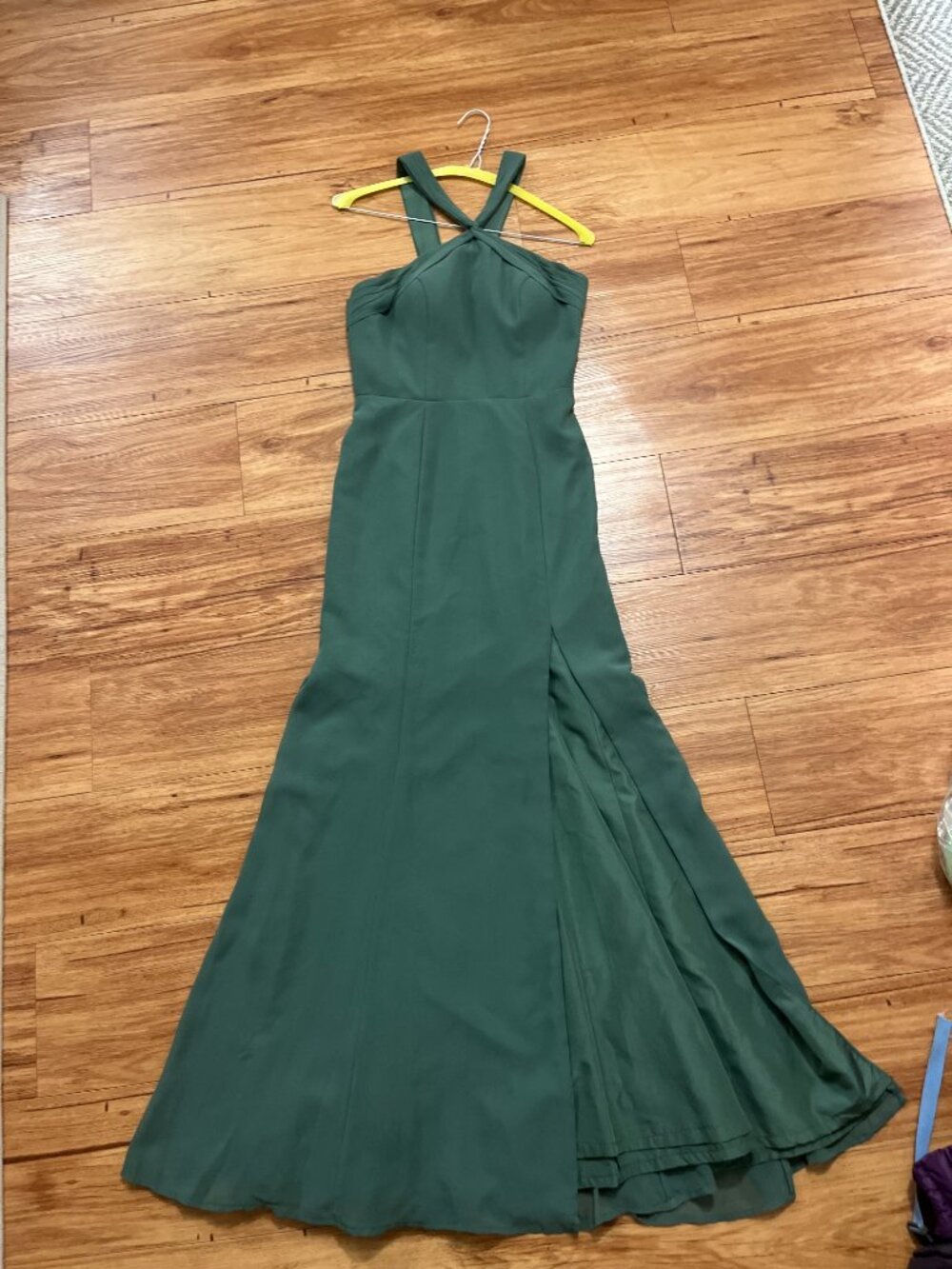 Green wedding guest dress